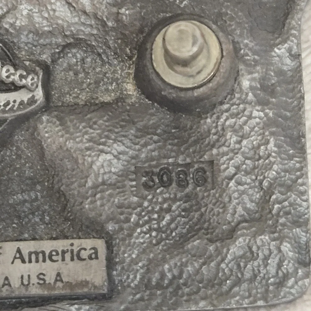 Buckles of America US Navy Pewter Belt Buckle Masterpiece Collection VINTAGE